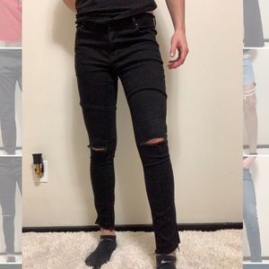 Men’s Asos knee ripped skinny jeans size 34x32